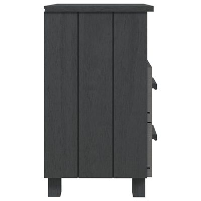 vidaXL Bedside Cabinet HAMAR Dark Grey 40x35x62 cm Solid Wood Pine