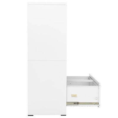 vidaXL Filing Cabinet White 90x46x134 cm Steel