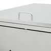 vidaXL Single Wheelie Bin Shed 240 L Stainless Steel