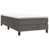 vidaXL Box Spring Bed with Mattress Dark Grey 100x203 cm Twin XL Velvet