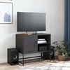 vidaXL TV Cabinet Black 68x39x60.5 cm Steel