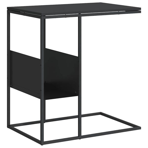vidaXL Side Table Black 55x36x59.5 cm Engineered Wood