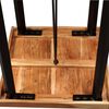 vidaXL Bar Set 3 Pieces Solid Wood Acacia and Genuine Leather