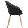 vidaXL Dining Chairs 4 pcs Black Fabric