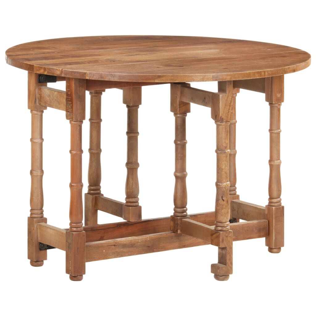 vidaXL Dining Table Round 110x76 cm Solid Mango Wood