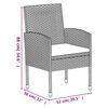 vidaXL 5 Piece Garden Dining Set with Cushions Black Poly Rattan