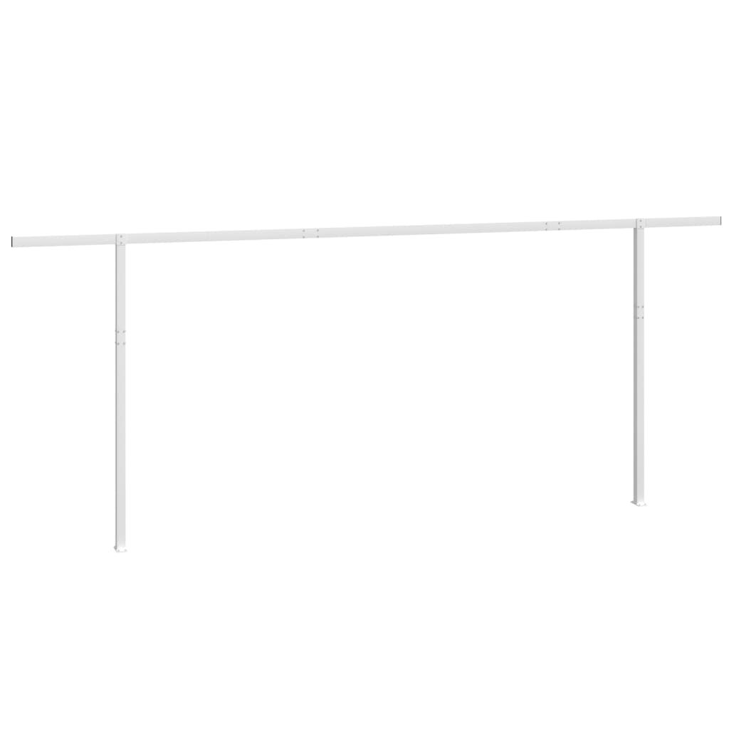 vidaXL Awning Post Set White 600x245 cm Iron