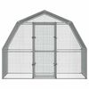 vidaXL Bird Cage with Door Silver Galvanised Steel