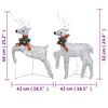 vidaXL Christmas Reindeers 4 pcs Silver 80 LEDs