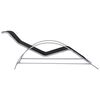 vidaXL Sun Loungers 2 pcs with Table Aluminium Black