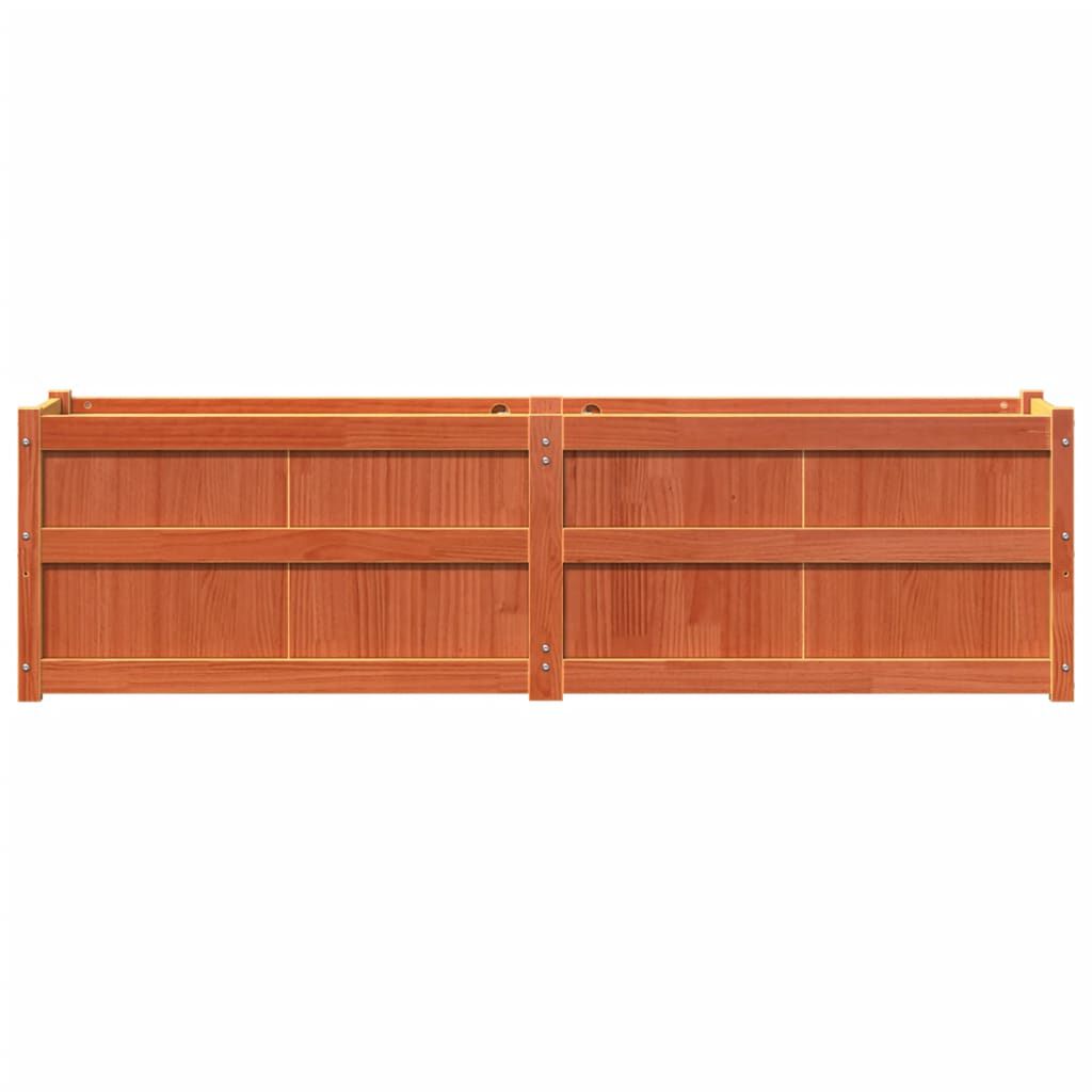 vidaXL Garden Planter Wax Brown 180x50x50 cm Solid Wood Pine