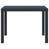 vidaXL Garden Table Anthracite 100 x 100 x 73 cm Poly Rattan