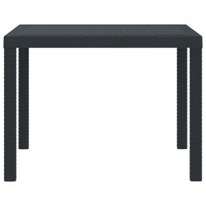 vidaXL Garden Table Anthracite 100 x 100 x 73 cm Poly Rattan