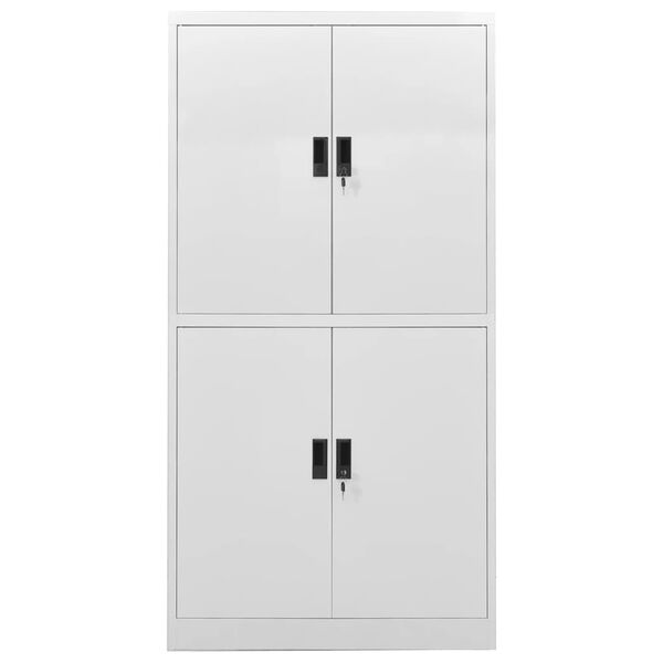 vidaXL Office Cabinet Light Grey 90x40x180 cm Steel