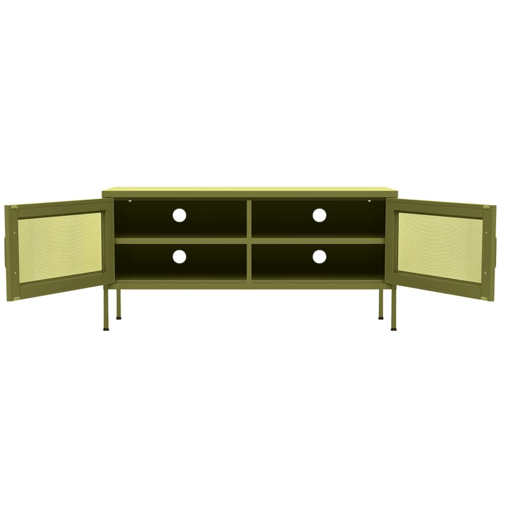 vidaXL TV Cabinet Olive Green 105x35x50 cm Steel