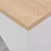 vidaXL Bar Table with Cabinet White 115x59x200 cm