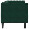 vidaXL Chesterfield Sofa with Bolsters 3-Seater Dark Green Velvet