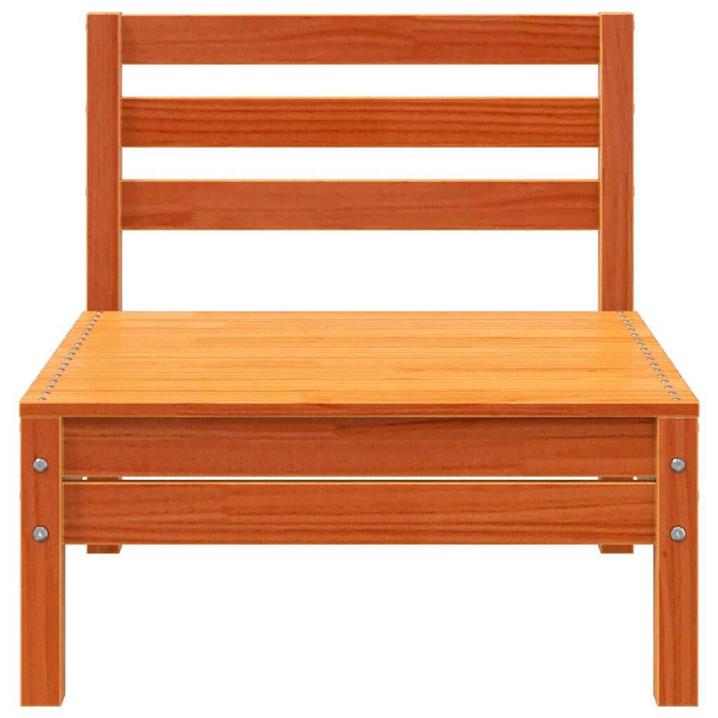 vidaXL Garden Sofa 3-Seater Wax Brown Solid Wood Pine