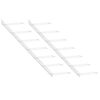 vidaXL Wall-mounted Wine Rack for 7 Bottles 2 pcs White Metal