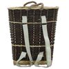 vidaXL Firewood Backpack with Carrying Belts 44.5x37x50 cm Natural Willow