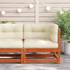 vidaXL Garden Sofa Corner with Cushions Wax Brown Solid Wood Pine