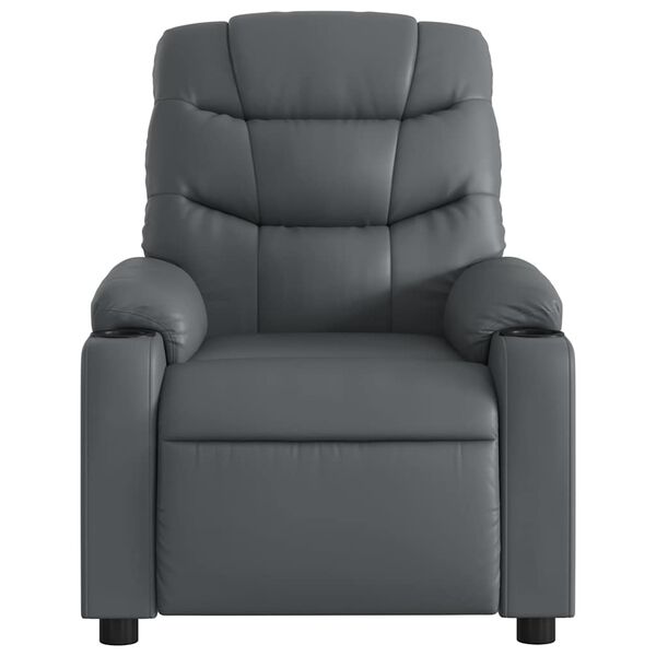 vidaXL Electric Massage Recliner Chair Grey Faux Leather