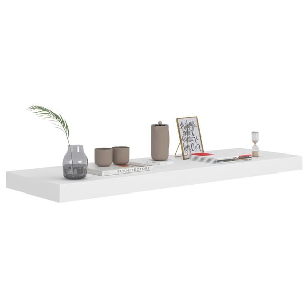 vidaXL Floating Wall Shelves 4 pcs White 80x23.5x3.8 cm MDF