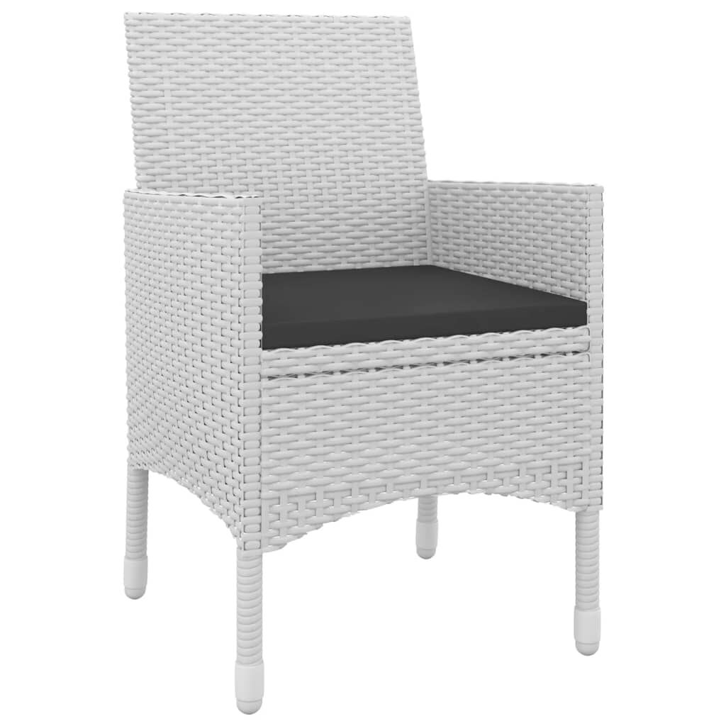vidaXL 5 Piece Garden Dining Set Poly Rattan and Glass