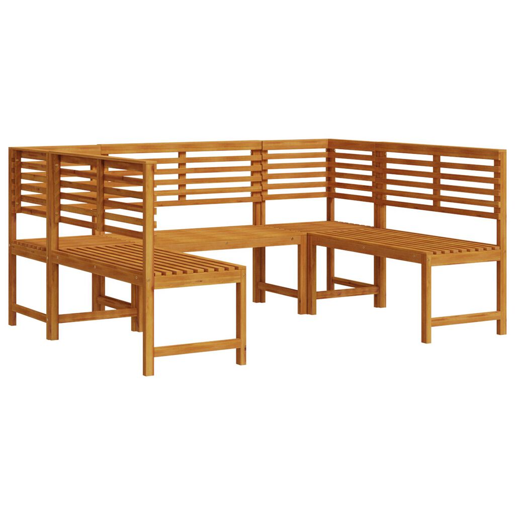 vidaXL 5-Piece Acacia Wood Garden Bench Set