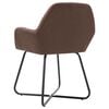 vidaXL Dining Chairs 4 pcs Brown Fabric