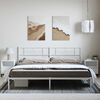 vidaXL Metal Bed Frame without Mattress with Headboard White 193x203cm