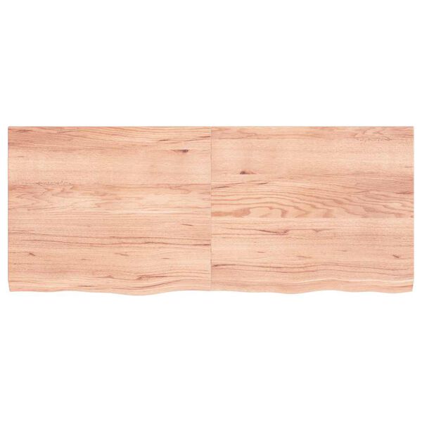 vidaXL Wall Shelf Light Brown 120x50x(2-4) cm Treated Solid Wood Oak