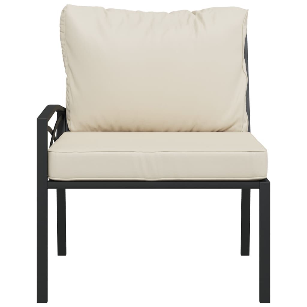 vidaXL Garden Chairs with Sand Cushions 2 pcs 62x75x79 cm Steel