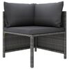 vidaXL 2 Piece Garden Sofa Set with Cushions Grey Poly Rattan