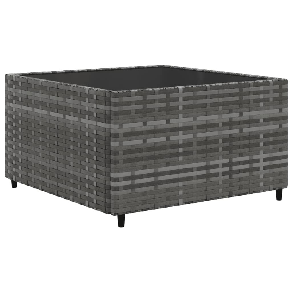 vidaXL 10 Piece Garden Sofa Set with Cushions Grey Poly Rattan