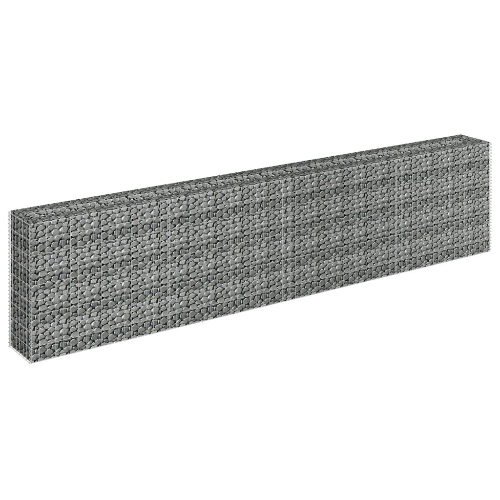 vidaXL Gabion Raised Bed Galvanised Steel 360x30x90 cm