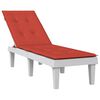 vidaXL Deck Chair Cushion Melange Red (75+105)x50x4 cm Fabric