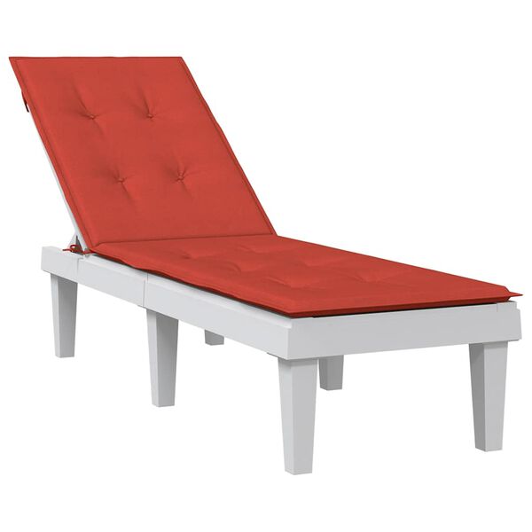 vidaXL Deck Chair Cushion Melange Red (75+105)x50x4 cm Fabric