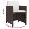 vidaXL 5 Piece Outdoor Dining Set with Cushions Poly Rattan Brown