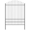 vidaXL Garden Fence 3 pcs Grey 170 x 225 cm Powder-Coated Steel