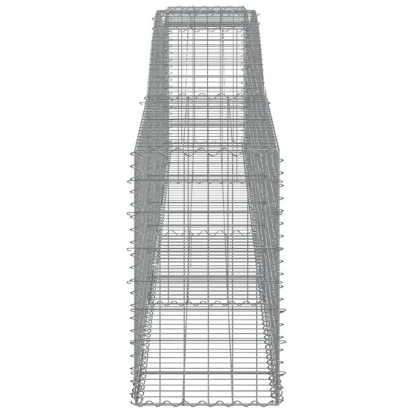 vidaXL Arched Gabion Baskets 8 pcs 400x50x80/100 cm Galvanised Iron