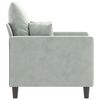 vidaXL Sofa Chair Light Grey 60 cm Velvet