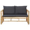 vidaXL 4 Piece Garden Lounge Set with Cushions Bamboo