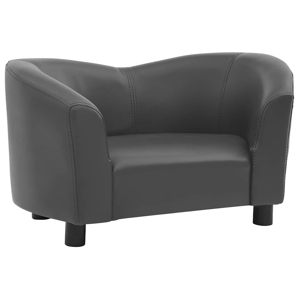 vidaXL Dog Sofa Grey 67x41x39 cm Faux Leather