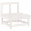 vidaXL Garden Middle Sofas 2 pcs White Solid Wood Pine
