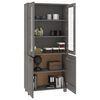 vidaXL Highboard HAMAR Solid Wood Pine Light Grey