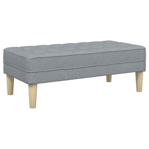 vidaXL Bench Light grey 113 x 57 x 39 cm Fabric