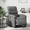 vidaXL Electric Massage Recliner Chair Grey Faux Leather