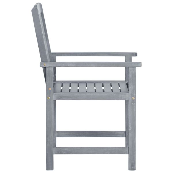 vidaXL Garden Chairs with Cushions 6 pcs Solid Wood Acacia Grey