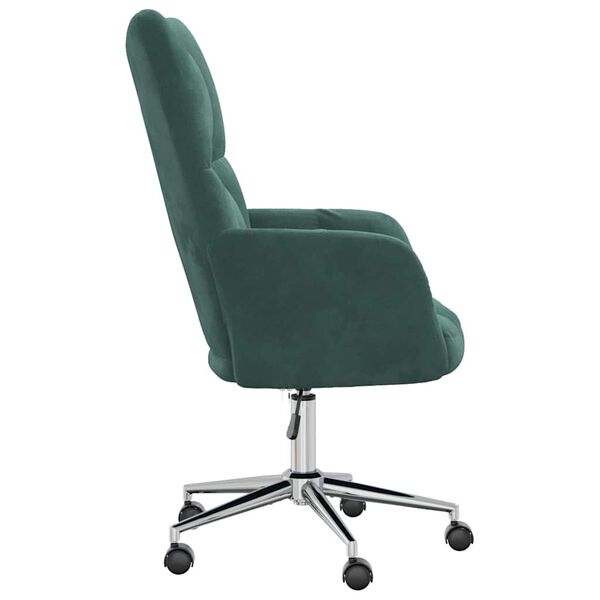 vidaXL Relaxing Chair Dark Green Velvet
